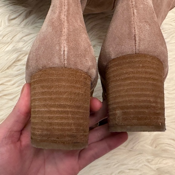 Coconuts by Matisse Tan Genuine Suede Over the Knee Heeled Boots Size 7.5 - Picture 4 of 11
